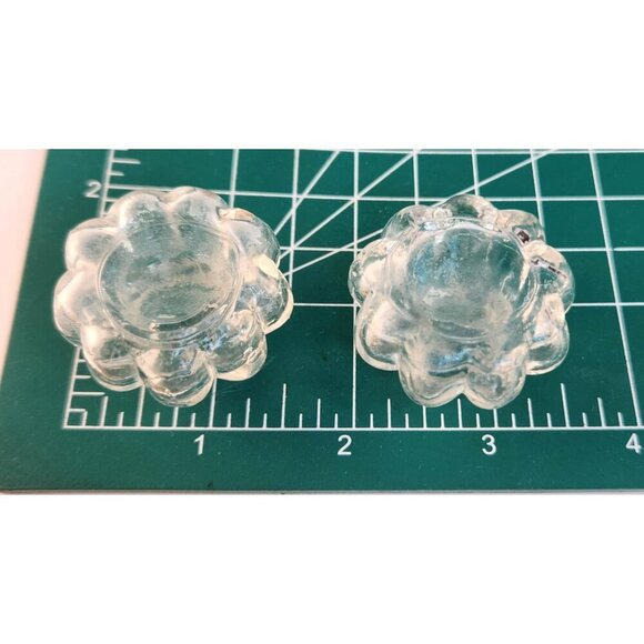 Vintage Glass Coffee Percolator Replacement Tops Set Of 2 Clear Floral Design Fi - Picture 7 of 8